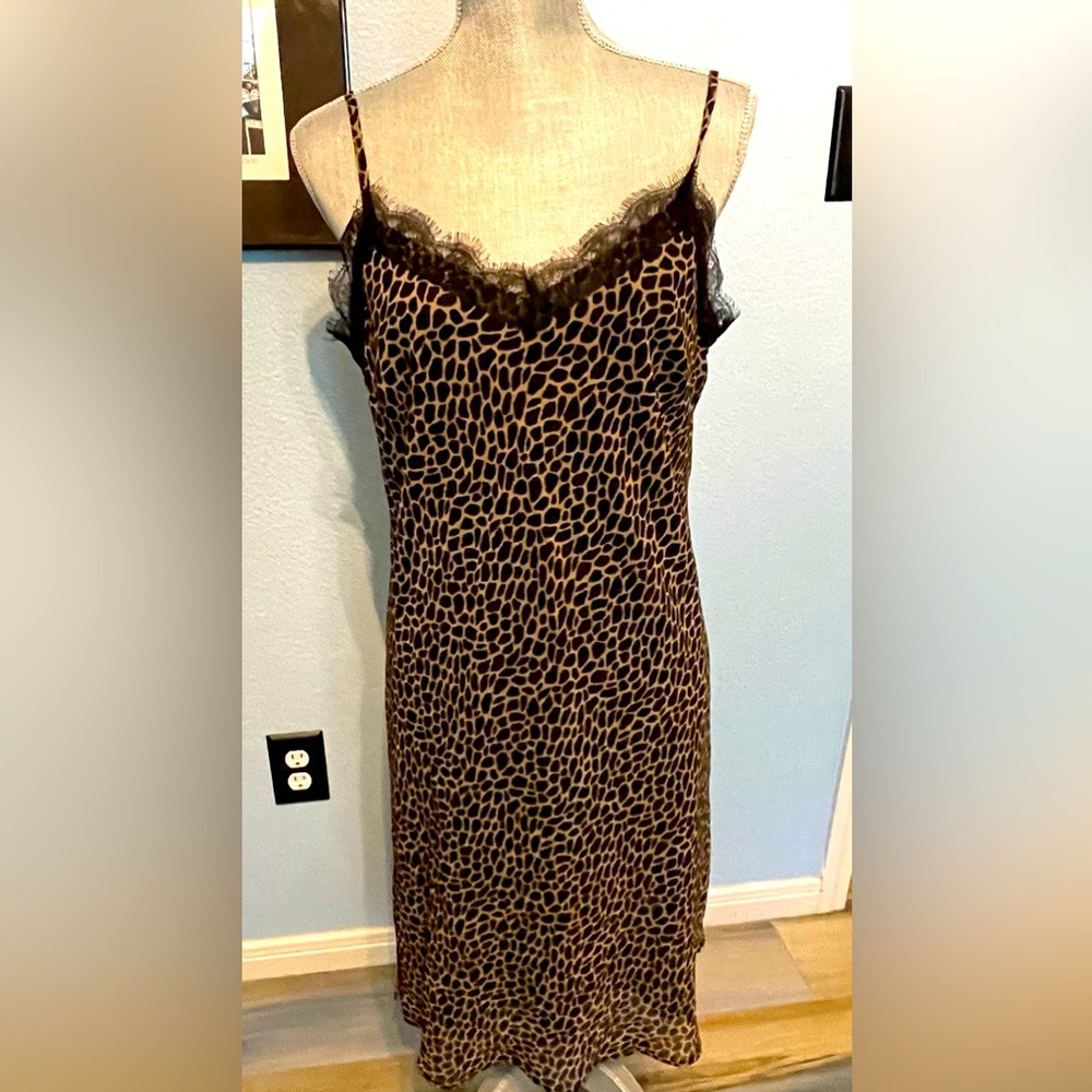 Michael by Michael Kors Leopard Print Slip Dress